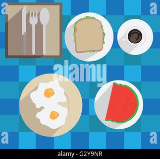 Breakfast icon Stock Vector
