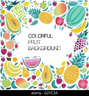 Flat fruits collection Stock Vector Image & Art - Alamy