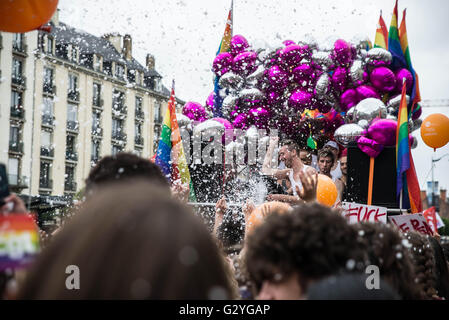 France , Rennes , Jun 04,2016  The Pride March each year brings together about 3,000 people in the streets of Rennes, Credit:  imagespic/Alamy Live News Stock Photo