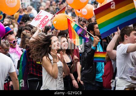 France , Rennes , Jun 04,2016  The Pride March each year brings together about 3,000 people in the streets of Rennes, Credit:  imagespic/Alamy Live News Stock Photo