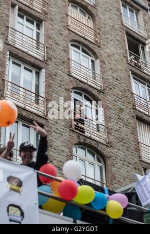 France , Rennes , Jun 04,2016  The Pride March each year brings together about 3,000 people in the streets of Rennes, Credit:  imagespic/Alamy Live News Stock Photo