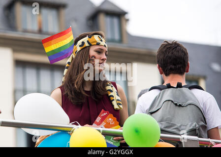 France , Rennes , Jun 04,2016  The Pride March each year brings together about 3,000 people in the streets of Rennes, Credit:  imagespic/Alamy Live News Stock Photo