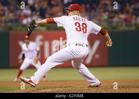 Philadelphia Phillies Pitcher Andrew Bailey Smiles And Points At A 