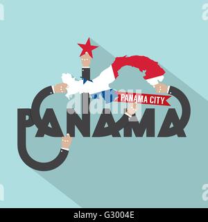 Panama City The Capital Of Panama Typography Design Vector Illustration Stock Vector