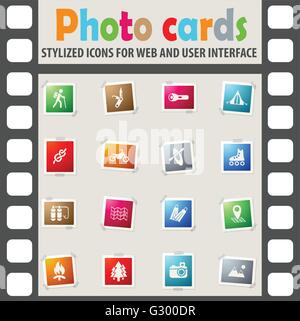 active recreation icon set Stock Vector