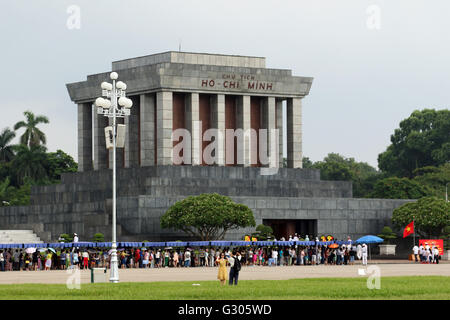 Ho Chi Minh mausoleum body queues Stock Photo