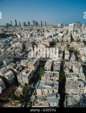 Israel, Tel Aviv, bird's eye view - cityscape Stock Photo