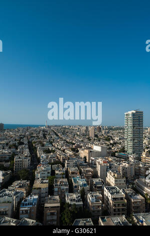 Israel, Tel Aviv, bird's eye view - cityscape Stock Photo