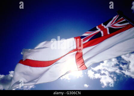 AJAX NEWS PHOTOS - FLAGS - WHITE ENSIGN OF THE ROYAL NAVY.  PHOTO:JONATHAN EASTLAND/AJAX REF:940150. Stock Photo