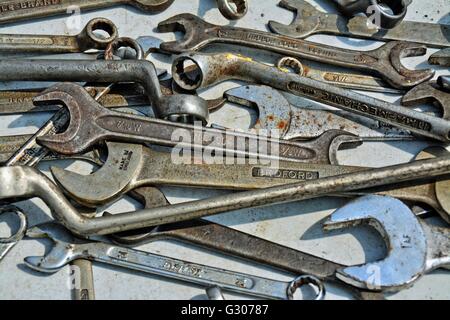 Various old rusty tools Stock Photo