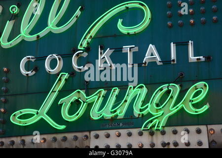 The Green Mill Tavern in Chicago's Uptown Neighborhood has been open over 100-years and was an Al Capone speak easy during prohibition. Stock Photo