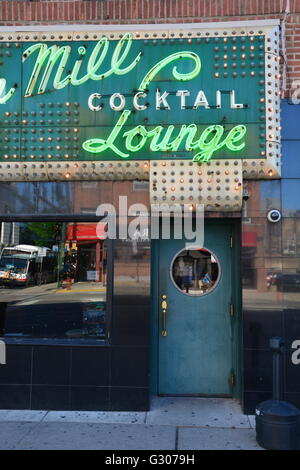 The Green Mill Tavern in Chicago's Uptown Neighborhood has been open over 100-years and was an Al Capone speak easy during prohibition. Stock Photo