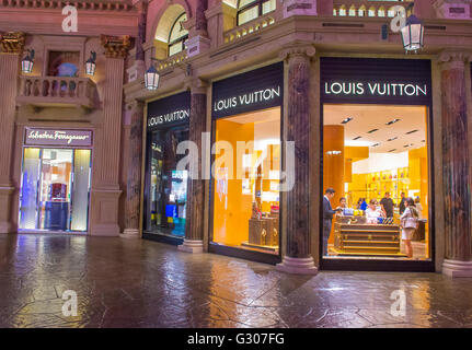 Exterior of a Louis Vuitton store in Caesars Palace hotel in Las Vegas Stock Photo