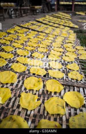 Krupuk (Kroepoek) production, Bukittinggi, West Sumatra, Indonesia, Southeast Asia, Asia Stock Photo