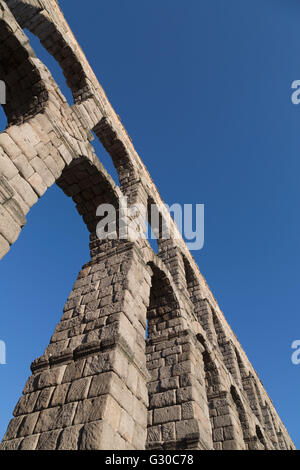 Segovia's ancient Roman Aqueduct, UNESCO World Heritage Site, Segovia, Castilla y Leon, Spain, Europe Stock Photo