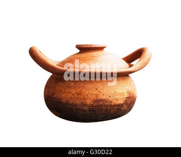 Pot of Asian on white background. Stock Photo