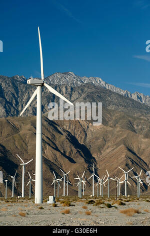 Wind turbines, San Gorgonio Pass, near Palm Springs, California, USA ...