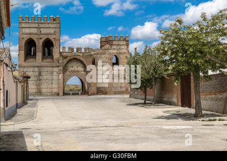 Walled precinct of cultural interest in the town of Madrigal de las Altas Torres, province of Avila, Castile and Leon, Spain Stock Photo
