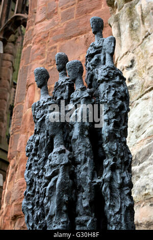 'Choir of Survivors' sculpture in old cathedral, Coventry, UK Stock Photo