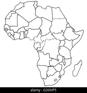 actual political map of africa with national flags and symbols Stock ...