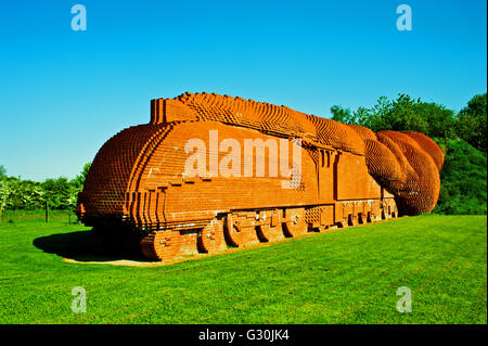 Brick Train Sculpture, Darlington Stock Photo