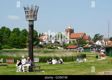 Maldon church and promenade park Stock Photo - Alamy