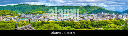 View of Himeji city from the castle - Japan Stock Photo