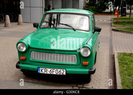 old Trabant car Krakow Poland Stock Photo