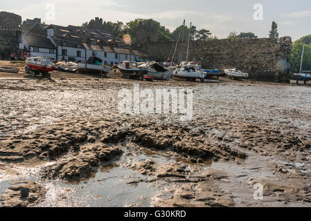 River Conwy and estuary  in Clwyd North Wales. Stock Photo