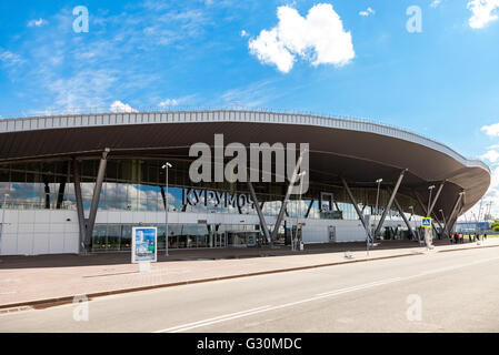 View on Samara Kurumoch Airport in summer sunny day Stock Photo