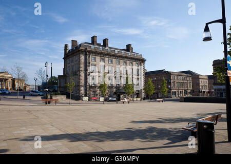 The original George Hotel Huddersfield famous as the venue for establishing the code and rules for Rugby League football Stock Photo