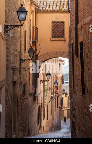 Calle del Angel in Toledo, Spain. One of the main and oldest streets in ...