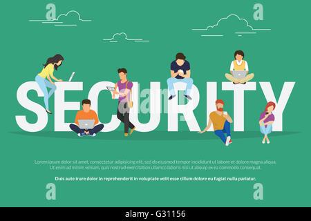 Security concept illustration Stock Vector