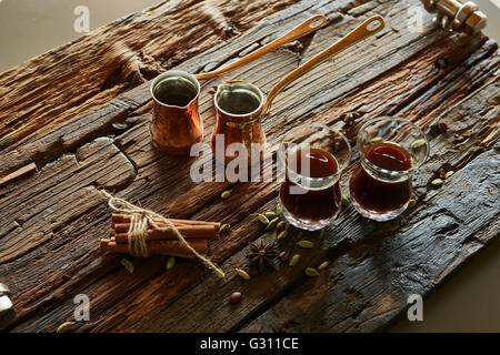 cups of turkish coffee Stock Photo