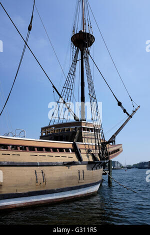 The Mayflower II in Mystic Seaport, Connecticut Stock Photo