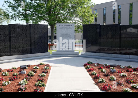 Wall of Honor at WWII Submarine Memorial East in Groton, Connecticut Stock Photo