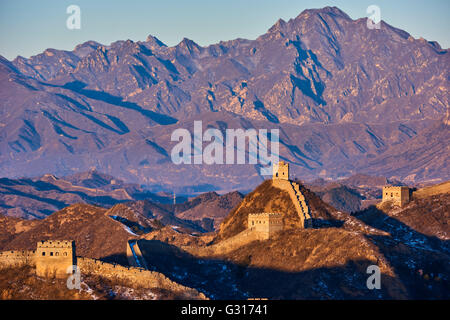 China, Hebei province, Great Wall of China, Jinshanling and Simatai section, Unesco World Heritage Stock Photo