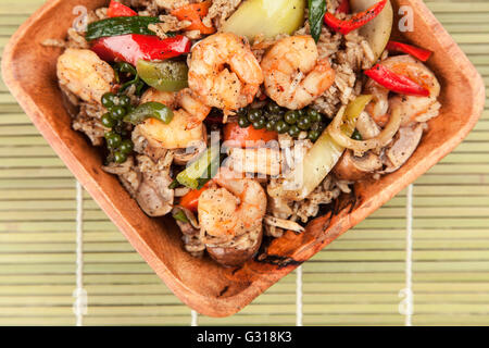 Shrimp rice dish Stock Photo