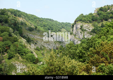 The cliffs of Cheddar Gorge in Somerset, England, 5th June 2016 Stock Photo