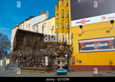 Cross Club, nightclub, venue, bar, restaurant, Holesovice, Prague, Czech Republic, Europe Stock Photo