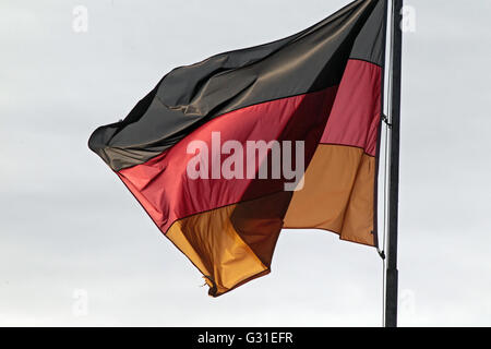Hoppegarten, Germany, National flag of the Federal Republic of Germany Stock Photo
