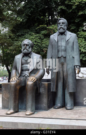 Berlin, Germany, bronze statues of Karl Marx and Friedrich Engels Stock Photo
