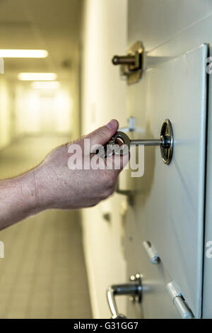Bremen, Germany, hatch a Zellentuer of police custody Stock Photo