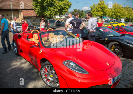Schweigen-Rechtenbach, Germany, Ferrari Club makes a stop at Weintor Stock Photo