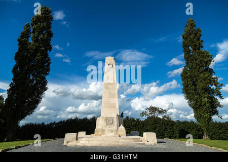 Zonnebeke, Belgium, New Zealand Monument Stock Photo