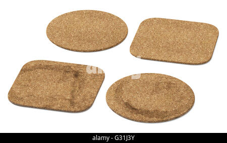 Beer coaster. Isolated on white background. Include clipping path Stock Photo