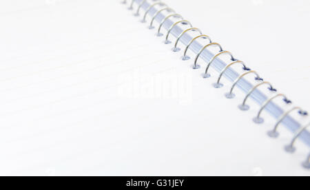 notebook with a spring and blank pages Stock Photo