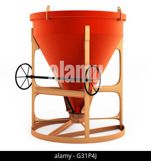 Concrete mixer isolated on white background. Include clipping path. 3d render Stock Photo