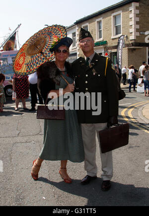 Brighouse, UK. 05th June, 2016. People dressed in period costume at the ...