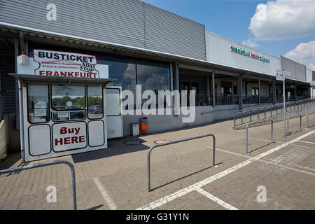 Hahn, Germany. 06th June, 2016. Exterior view of the Frankfurt Hahn Airport terminal in Hahn, Germany, 06 June 2016. The German state Rhineland-Palatinate is selling its majority stake in the Frankfurt Hahn Airport to the Shanghai Yiqian Trading Company for a low double-digit million-euro amount. Photo: THOMAS FREY/dpa/Alamy Live News Stock Photo